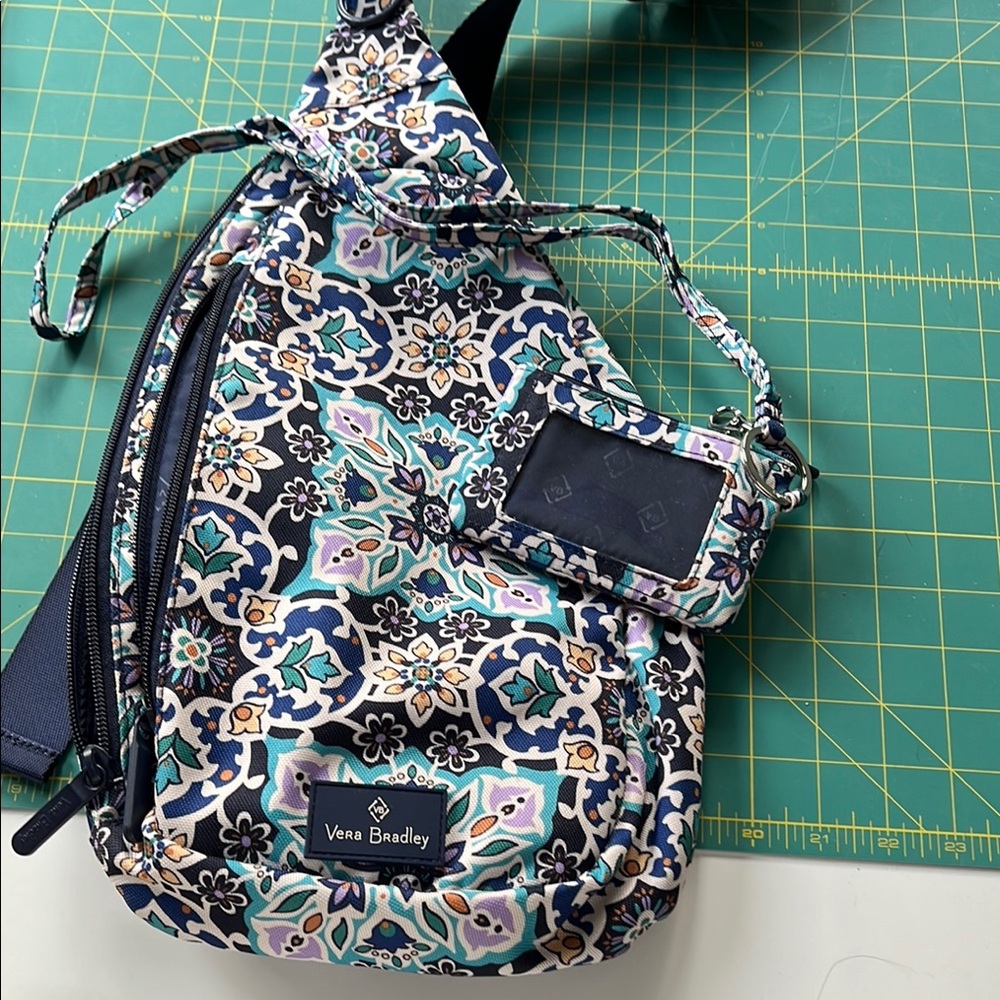 Vera Bradley Essential Sling Backpack Bag in Lisbon Medallia Set